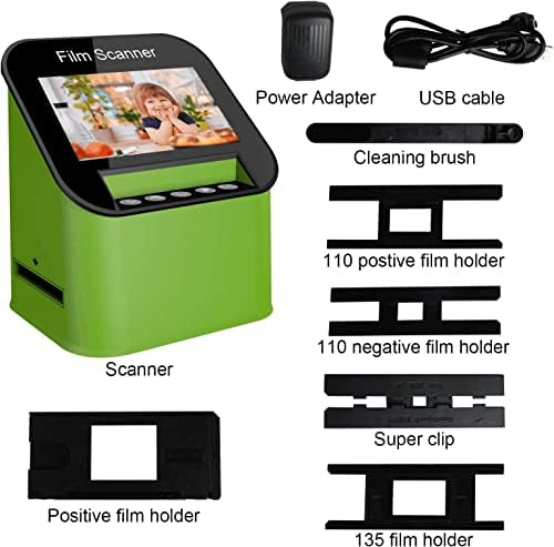 Скенер за филм и слајд на кедок со 4,3 '' ЛЦД екран 22MP негативна резолуција негативна конвертирана боја & b & w, 35мм, 126, 110,