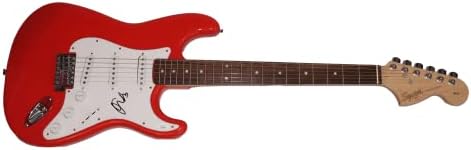 Орианти Панагарис потпиша автограм со целосна големина Црвена фендер Стратокастер Електрична гитара Б/ Jamesејмс Спенс ЈСА автентикација