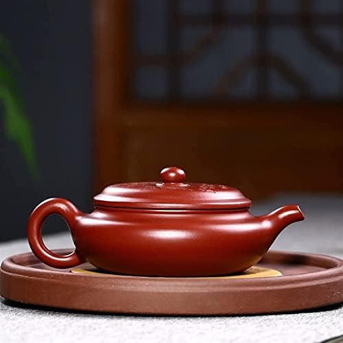 Канцелариски чајник чајник чајник рамен тапан рачно изработен автентичен пурпурен глинен котел чај сет чајници