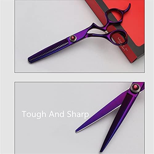 XJPB ножици за сечење на коса, сет на берберски ножици, 440C не'рѓосувачки, 6,0 инчи, за фризер, слабеење, текстурирање, салон