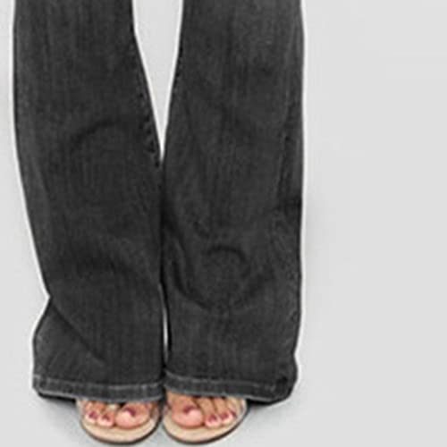 Maiyifu-GJ жени upените го дополнуваат фармерките од тексас тенок висока половината bellвонче на дното тексас панталони класичен