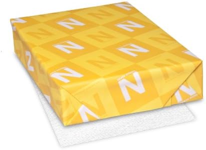 Класик за хартија од Ненах, поставена премиум хартија, 8,5 x 11, 24 lb/89 GSM, Avon Brilliant White, 97 осветленост, 500 листови