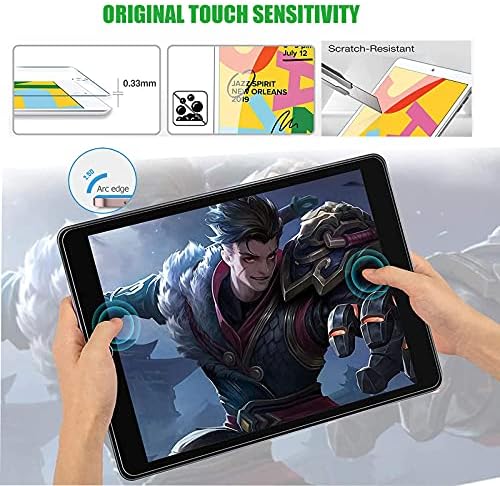 Пакет-iPad 8/7 Генерација 10.2 Случај Со Калено Стакло Заштитник На Екранот Држач За Моливи Ремен За Рака И Лента За Рамо, Виолетова