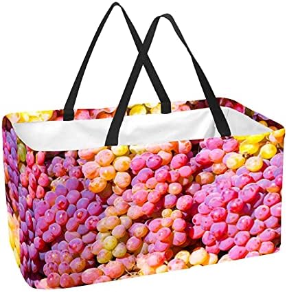 50L купувачи торби со грозје Овошје што може да се сруши кутија за намирници торбички со рачки, еднократно
