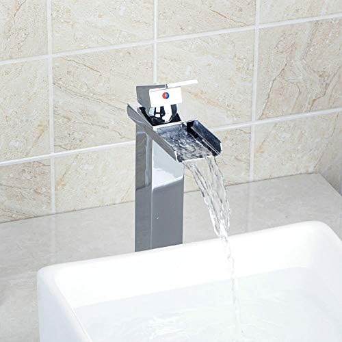 Единечна рачка бања хром мијалник за мијалник за водопади од водопад миксер од чешма суета тапа со широк излив