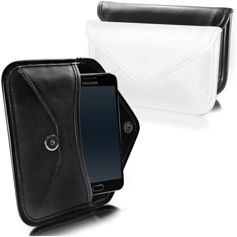 Boxwave Case Компатибилен со LG Harmony 4 - Елита кожена торбичка, синтетичка кожна покривка на куќиште Дизајн на пликови за LG