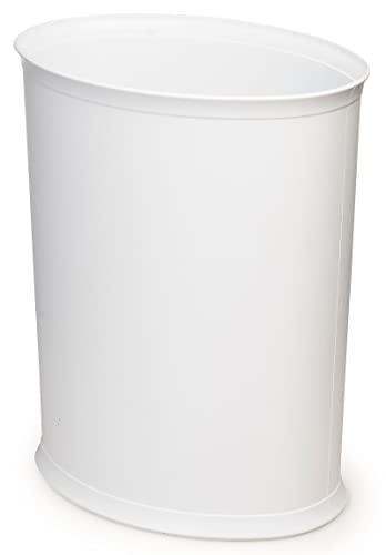 Направено во САД сет од 2 бели пластични 5-галон отпад корпа и кутија за кутија за ткиво на коцка