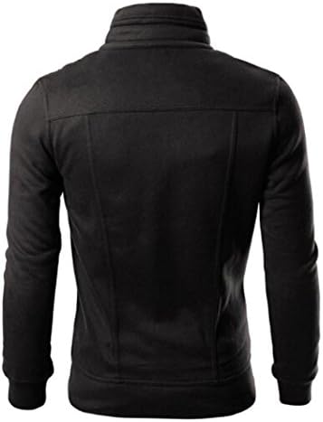 XXBR јакни за мажи, патент -држач јака тенок вклопена лесна активен пуловер на отворено спортско тренингот за спортови џемпери