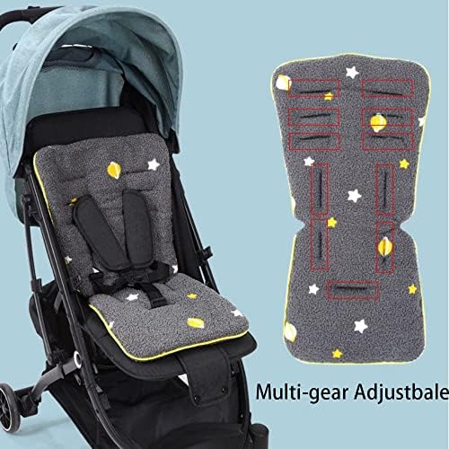 Bybycd Бебе шетач за шетач на седиштето топло меко шарено подлога за седиште во количка за бебиња