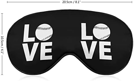 Loveубов безбол маска за очи за спиење за затемнување ноќно слепило со прилагодлива лента за мажи жени кои патуваат по јога дремки