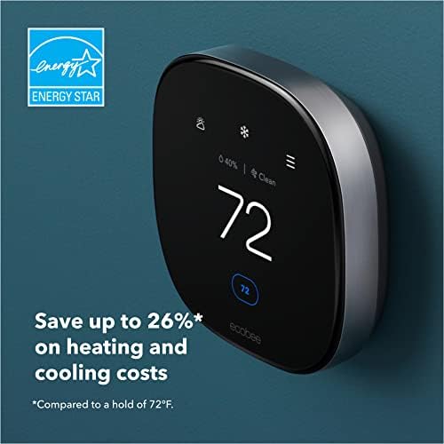 Нов 2022 година! Ecobee Smart Thermostat Premium со Siri and Alexa и е вграден во монитор за квалитет на воздухот и паметен сензор и SmartCamera