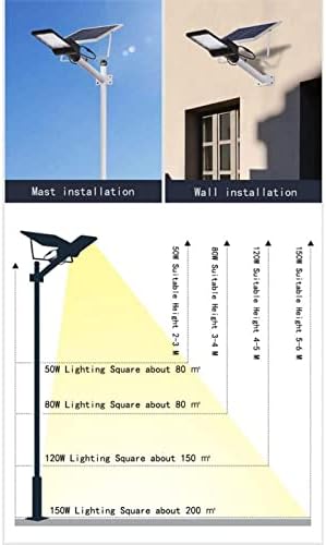 WLL-DP 50W LED соларна улична светлина, самракот до зори на отворено поплавување, IP65 водоотпорен, идеален за уличен паркинг