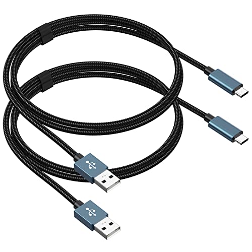 УВ-КАБЕЛ USB C Кабел За Полнење, 2-Пакет, 3.3 FT USB ТИП C Полнач Премиум Памук Плетенка, USB а Да Тип C Кабел За Полнење Брзо