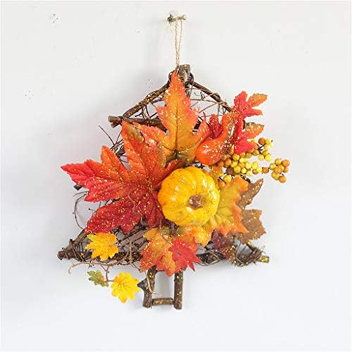 КАКО ПОКРАЈ Денот На Благодарноста Божиќ На Ноќта На Вештерките Есенски Венец Декорација Тиква Бери Јавор Лист Венец Венец Плетен Декоративен