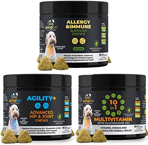 Пакет Природни 10 во 1 Куче Мултивитамин со Глукозамин &засилувач; PurforMSM За Куче Колк И Заеднички Поддршка + Природен Глукозамин За Кучиња