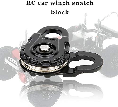 DIYDEG 1 PCS RC WINCH SNATCH, блок за грабнување на Winch, црна за 1:10 RC Car Model играчка играчка