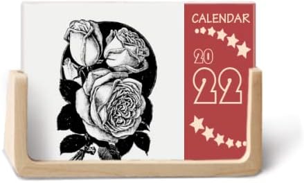 Скица Роза Цвет Шема 2022 Биро Календар Планер 12 Месец