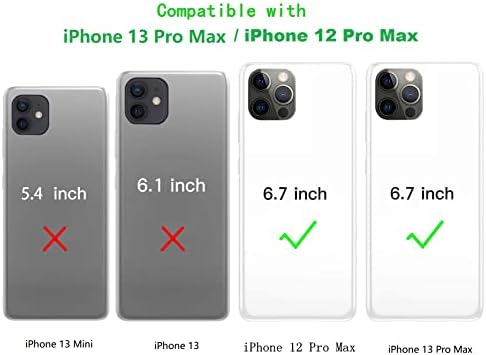 Џорти Кросбоди Телефонски Футроли за iPhone 13 Pro Max Со Држач За Картички За Жени, iPhone 12 Pro Max Паричник Со Ремен За Врвка,