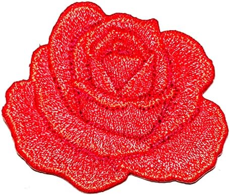 Кленплус 3 парчиња. Црвена Роза Лепенка Убави Цвеќиња Цветни Налепници Занаети Уметност Поправка На Шиење Везено Железо На Шие На