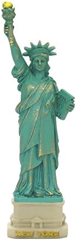 Опсег на градски партии во Newујорк, 4 Статуа на статуи на статуи за реплика на статуи со бакарна нијанса; Статуа на слобода на фигурини