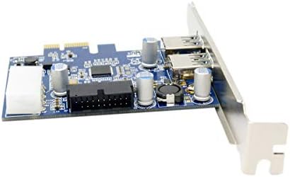 AXGEAR USB 3.0 PCI-E контролер картичка 2 Надворешна порта w/Внатрешна врска со 19 пини