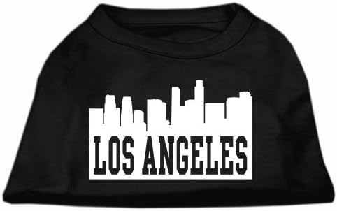 Лос Анџелес Skyline Екран за печатење кошула црна СМ