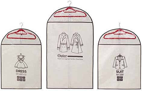Зумзуп Торби За Облека Пакување од 5 Парчиња Водоотпорен Проѕирен Капак 2 Големини Складирање Организаторска Облека Покрива Големина