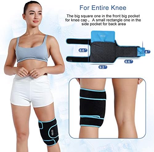 Реикс мраз пакет за повреда на коленото за еднократна употреба и XL колено мраз пакет завиткан околу целото колено по операцијата