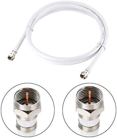Коаксијален кабел UXCELL RG6 со машки до типот F тип машки конектори 1 ft