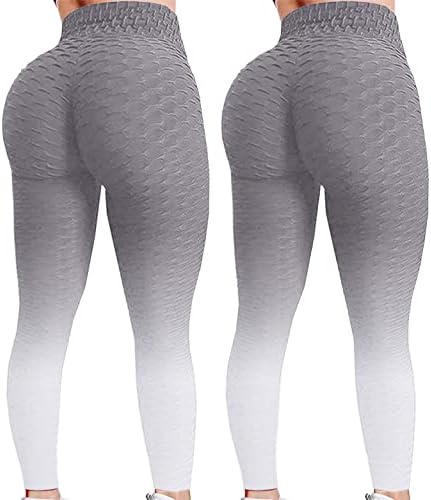 Nyybw јога панталони за жени 2 парчиња високи половини јога панталони Атлетски хеланки за компресија салата панталони кои трчаат