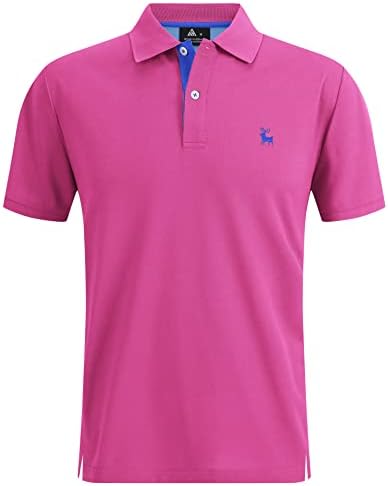 Поло кошули на Швајцард за мажи случајни стилски кратки ракави Поло кошула влага за голф голф тенис пололо