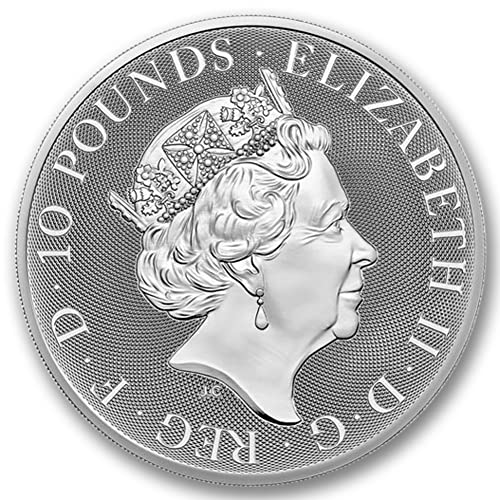 2022 Мк 10 мл Британска Сребрена Кралска Монета За Оружје Брилијантна Нециркулирана Со Сертификат за Автентичност фунти 10 БУ