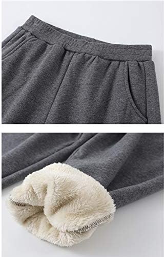 Амебел момче девојче унисекс термички шерпа-џогери-џогери еластични половини џемпери