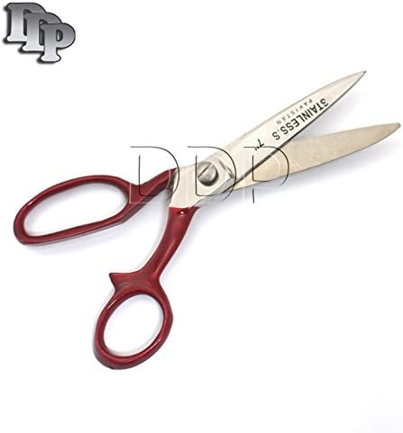 ДДП Тејлор ножици ткаенини сечење на не'рѓосувачки челик црвена боја обложена рачка 7 “