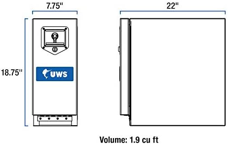 UWS EC20041 22-Инчен Тежок Ѕид Алуминиум Камион Кревет Алатка Кутија со 5 Фиоки