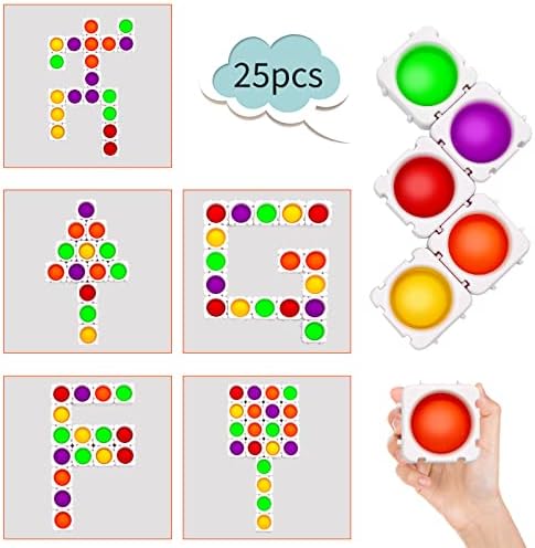 Fidget Pop Blocks - Притиснете го поп -меурскиот меур блокови сензорни играчки за градење на играчки игри за игри за момчиња