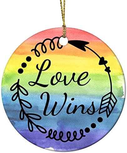 Бидете kindубезни инспиративни цитати ЛГБТ гордост новогодишна елка што висат украс лезбејски геј ЛГБТ подароци украс керамички Божиќен