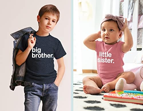 Големиот брат Мала сестра облека со кошули со сестри и сестри кои одговараат на облеката за девојчиња за новороденчиња