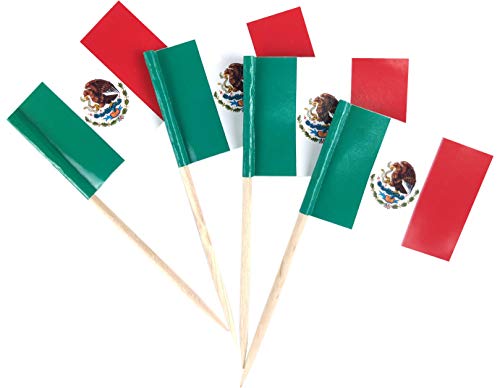 ЈБЦД Мексико Чепкалка За Заби Знаме Мексикански Мини Мали Кекси Топер Знамиња
