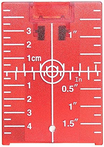 Hueper TP01R-Magnetice Laser Laser Target Plate Card со штанд за апликации со црвен зрак Подобрување на видливоста на зелените ласерски линии или точки 1,3 пати