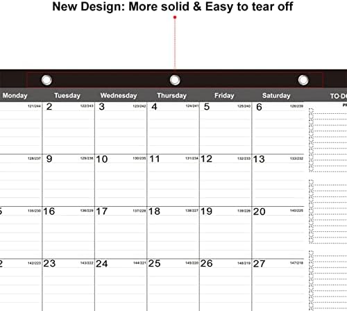 Месечен биро за биро за биро/календар на календарот за планови за дневен распоред, 16.7x11,6 инчи