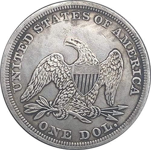 1854 Седиште Слобода Долар Монети Копија За Домашна Соба Канцеларија Декор