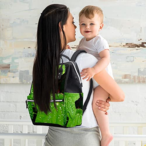 Диви Зелени Со Роса Капка Пелена Торба Торби Мумија Ранец Голем Капацитет Пелена Торба Нега Патна Торба За Нега На Бебиња