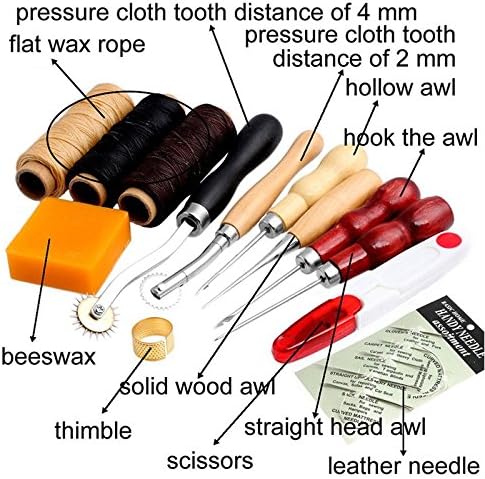 Кожна занаетчиска алатка за шиење за шиење на кожен конец за восочен комплет за восок