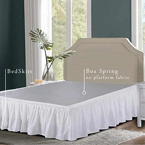 Производителот на кревети никогаш не го подигнува вашиот душек микрофибер обвивка за кревет, собрани стил, класичен 14 инчен должина