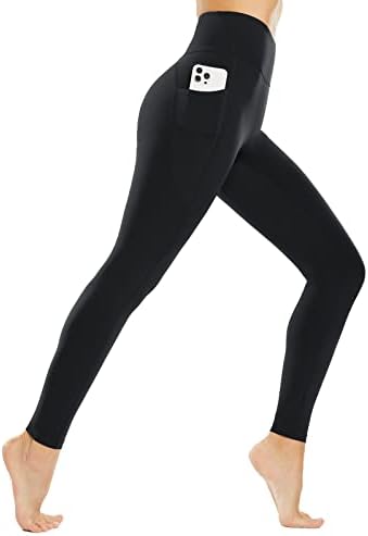 Heals jumpleaf женски хеланки со висока половината, компресија, атлетски тренинг атлетски трчање јога панталони со џебови