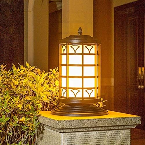Стекнете LED на отворено водоотпорен двоен двор, домашен wallиден ламба пост глава, европски стил дворот градина вила порта по ламба