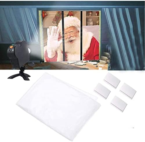 ПРОЕКТОР ПЕРКИОТ филм приказ на ткаенина прозорец Проектор Екран бел преклопен за Божиќна Ноќта на вештерките Божиќна преклопна
