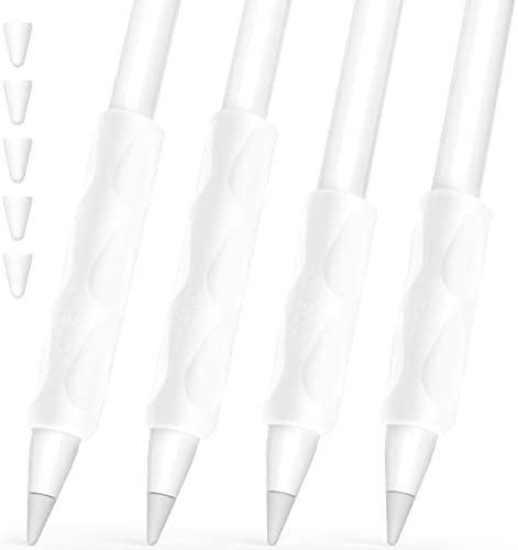 Joosko моливи зафаќа за јаболко молив 2-ри и 1-ви генерален молив за зафати, неликонични силиконски моливчиња, [со 5 силиконски грицки на грип]