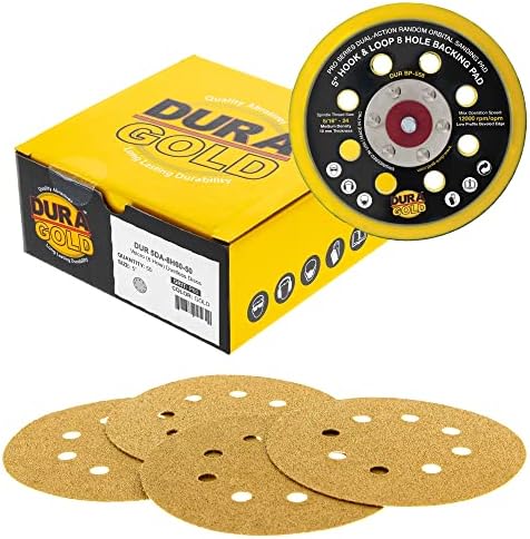 Дура -злато 5 дискови за пескарење злато - 60 решетки и 5 кука и јамка DA подлога за плоча, 8 шема на дупки